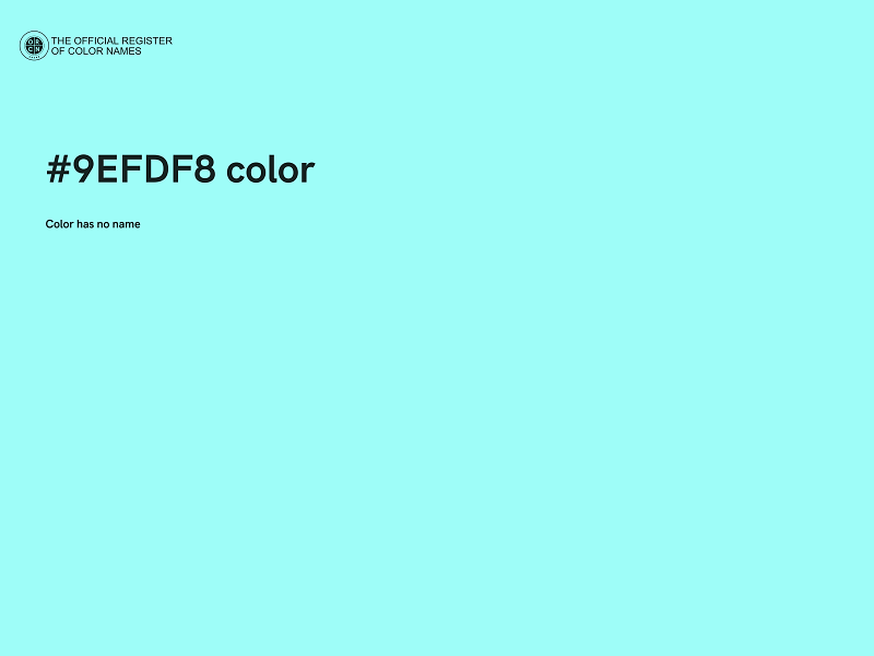 #9EFDF8 color image