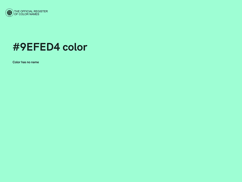 #9EFED4 color image