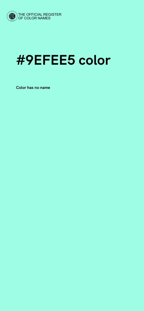 #9EFEE5 color image
