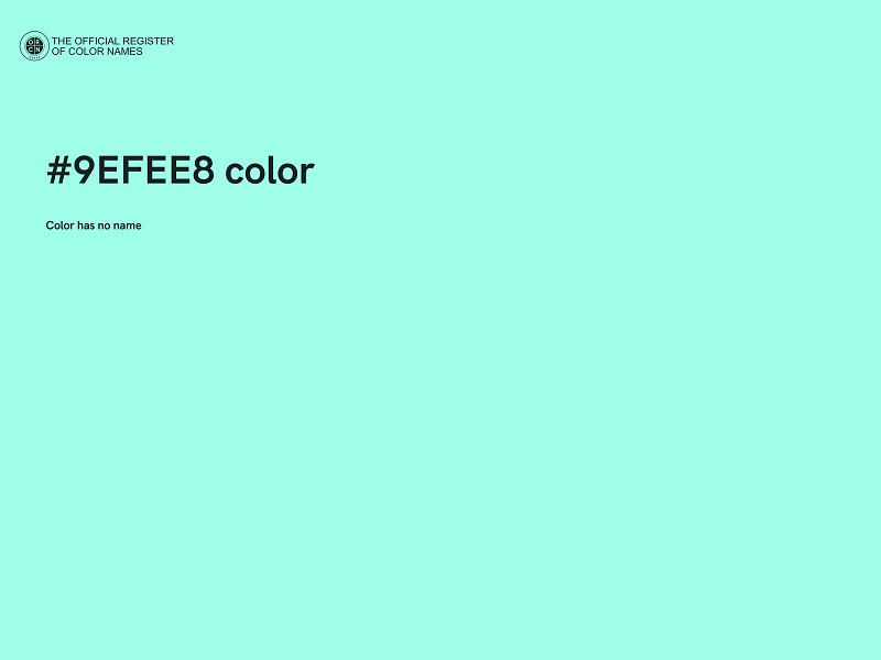 #9EFEE8 color image