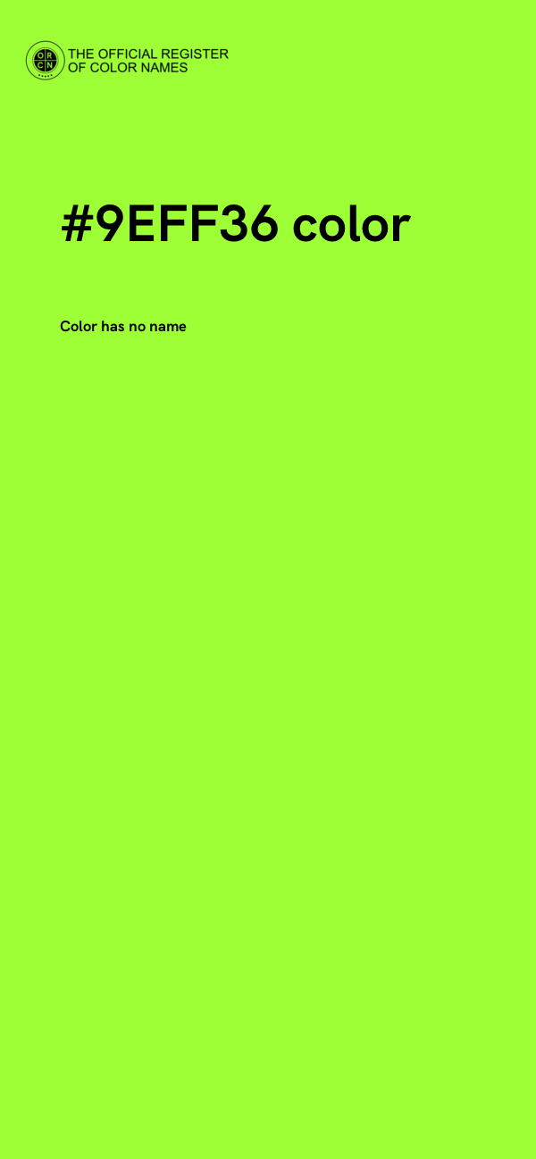 #9EFF36 color image