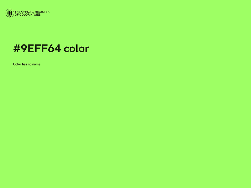 #9EFF64 color image