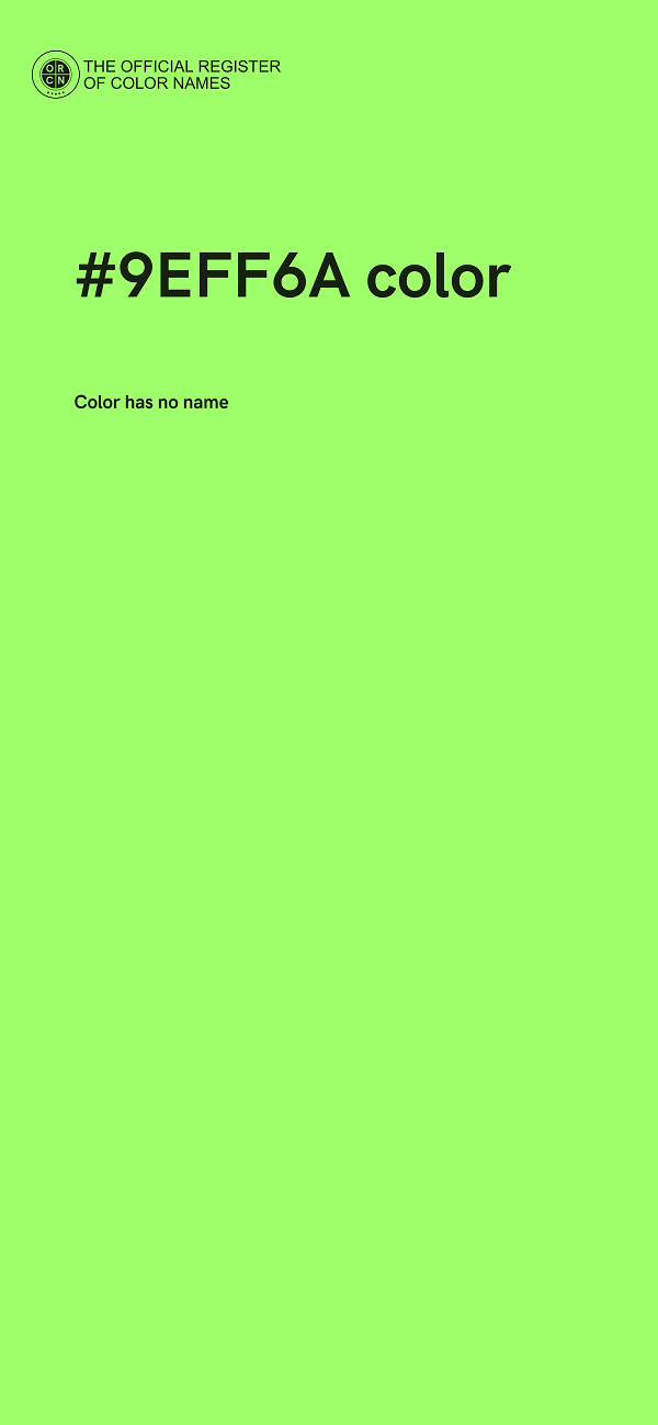 #9EFF6A color image