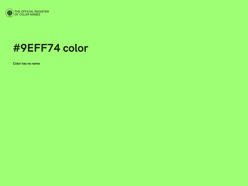 #9EFF74 color image