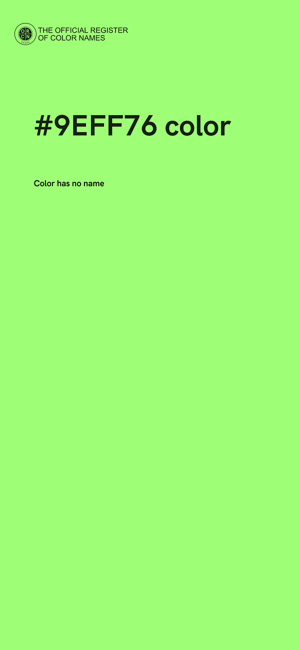 #9EFF76 color image