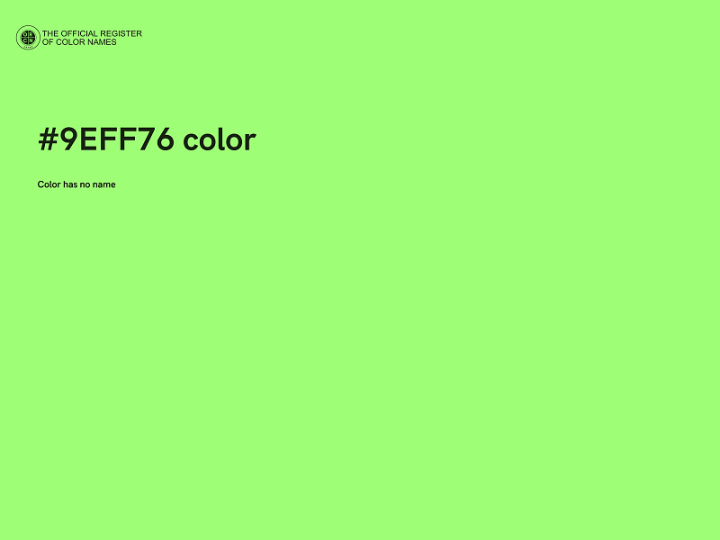 #9EFF76 color image