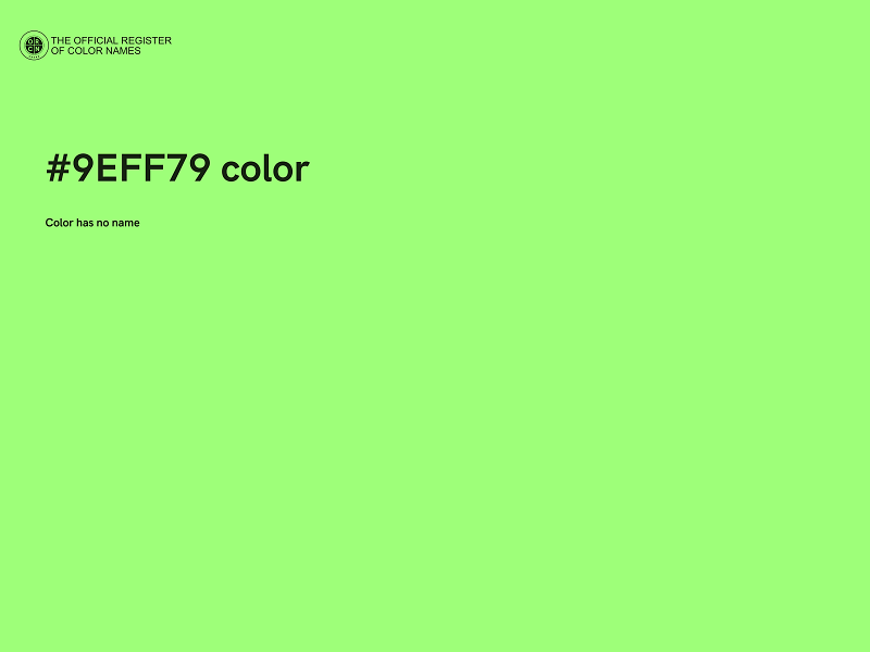 #9EFF79 color image