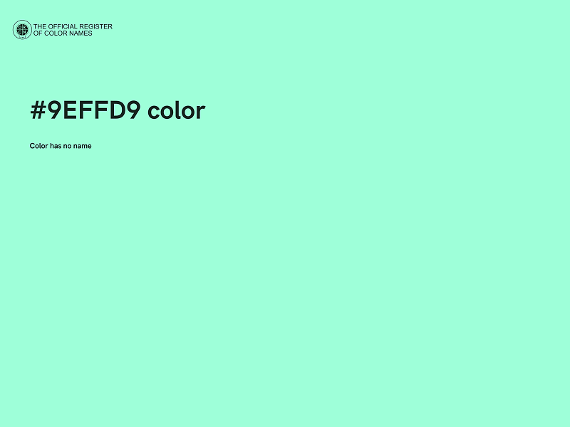 #9EFFD9 color image