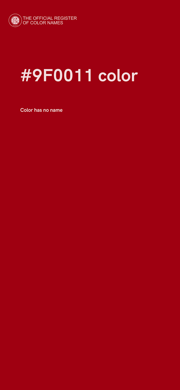 #9F0011 color image