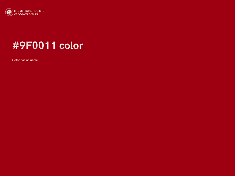 #9F0011 color image