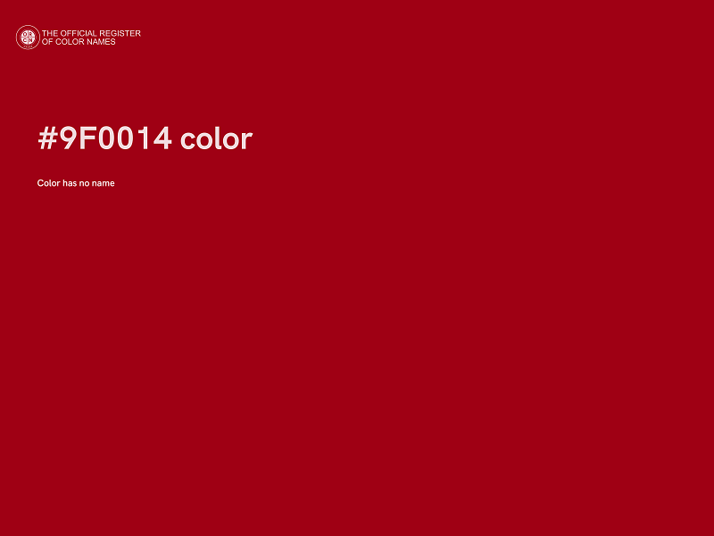 #9F0014 color image