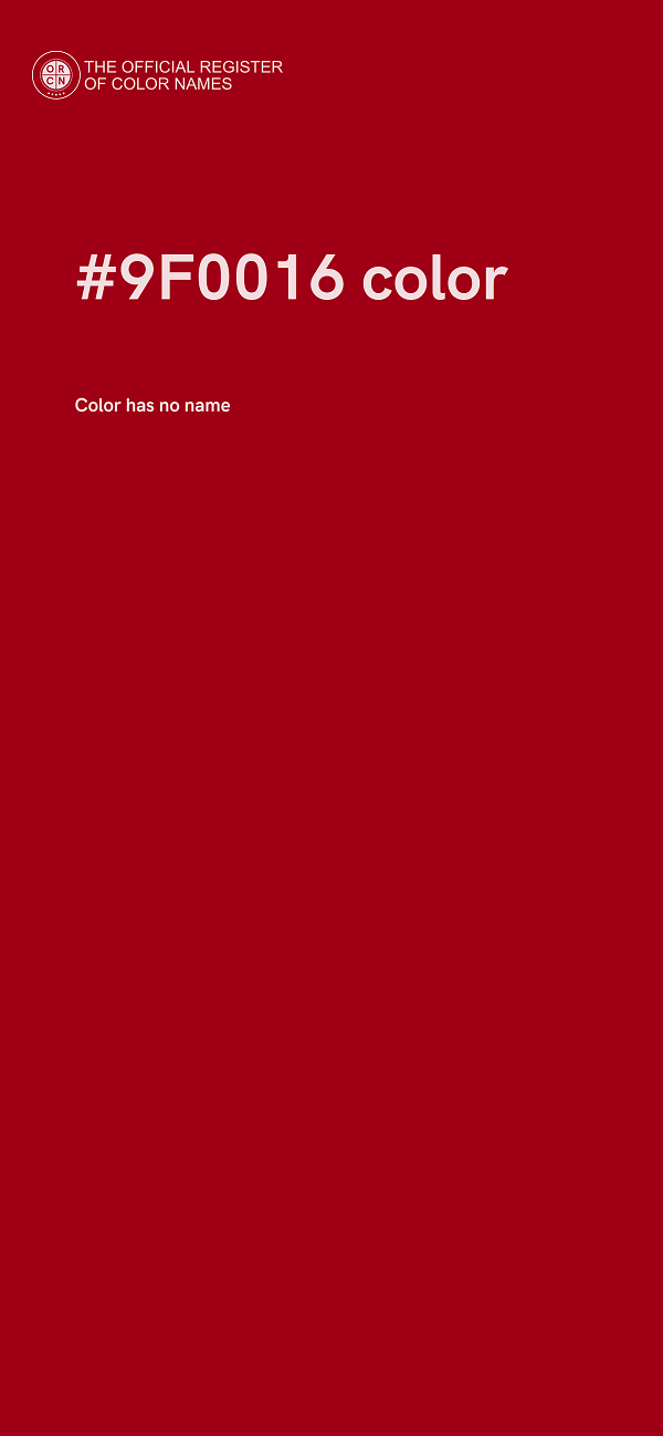 #9F0016 color image
