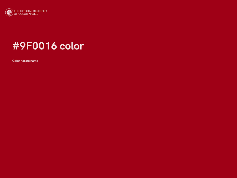 #9F0016 color image