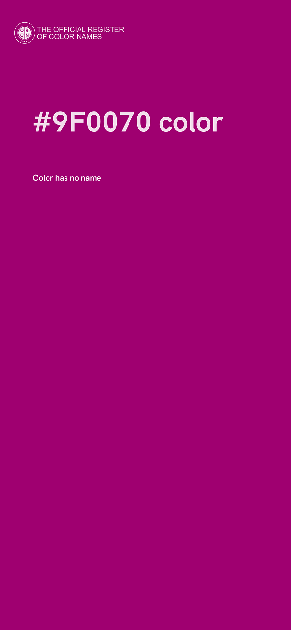 #9F0070 color image