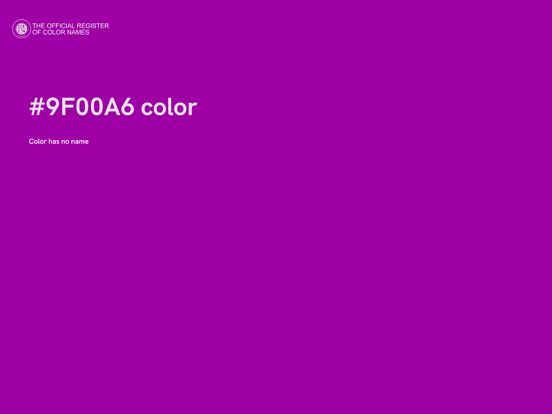#9F00A6 color image