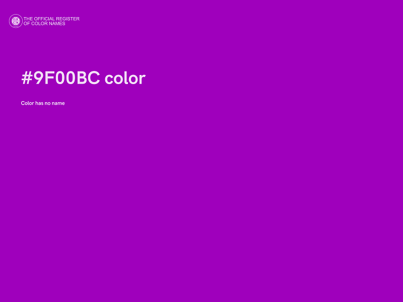 #9F00BC color image