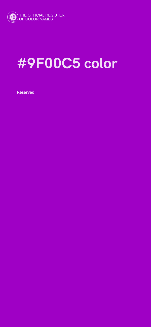 #9F00C5 color image