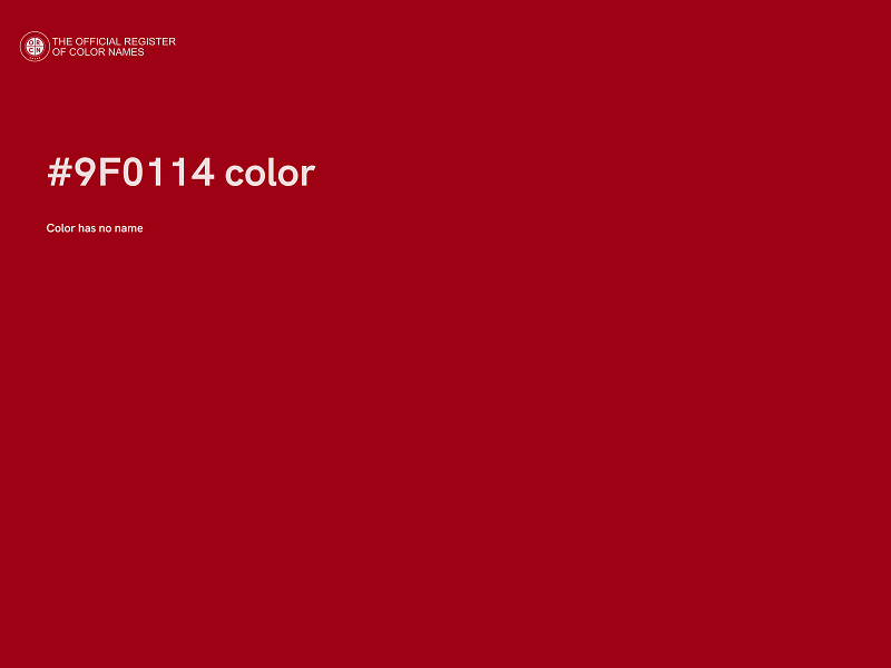 #9F0114 color image