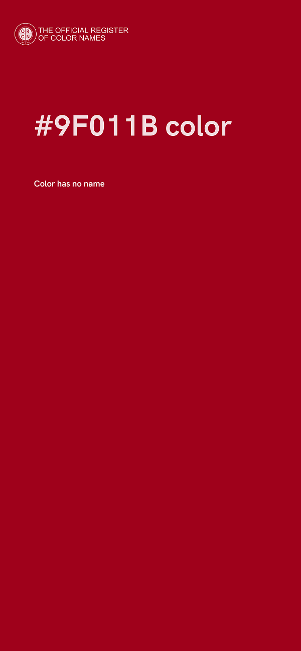 #9F011B color image