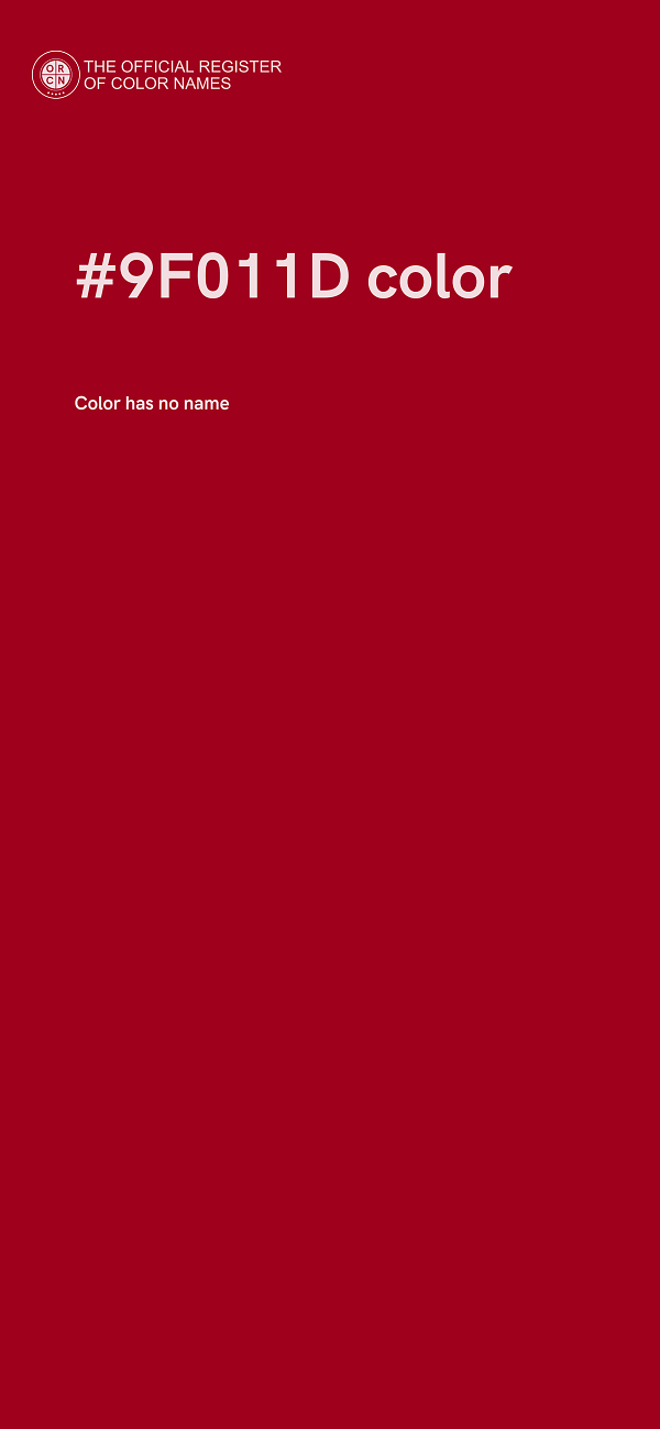 #9F011D color image