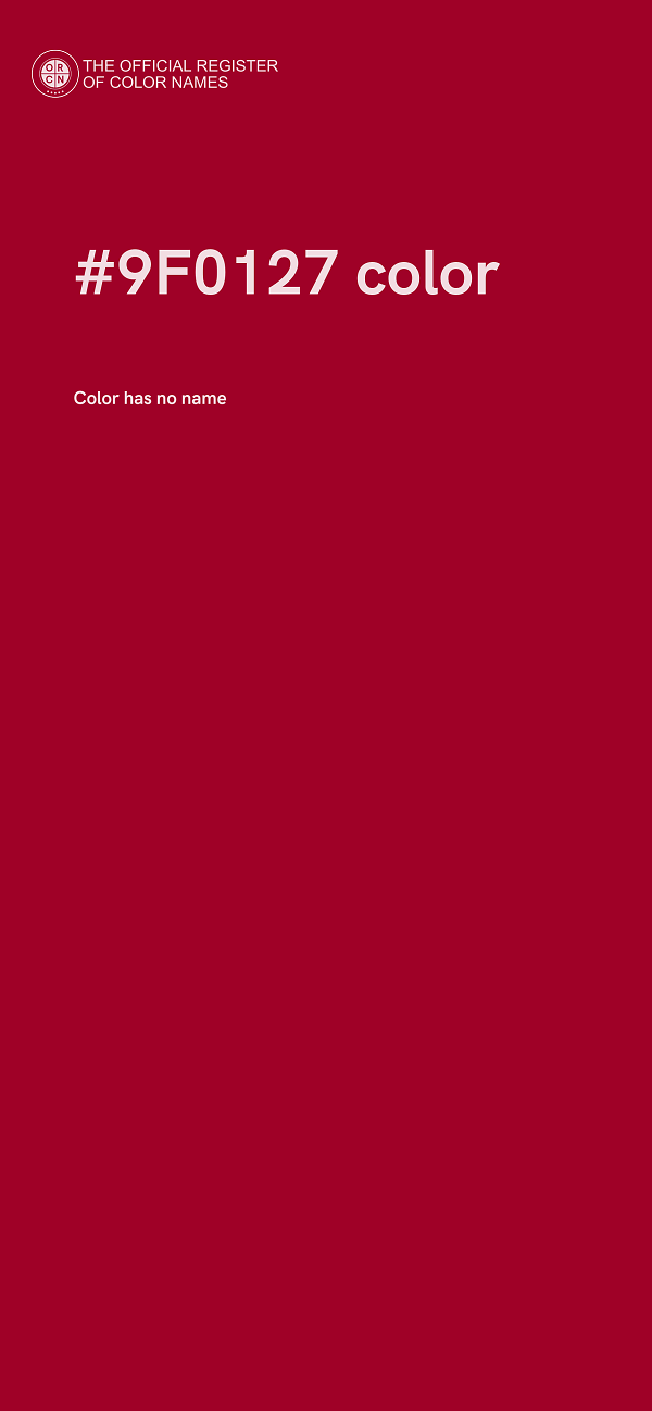 #9F0127 color image
