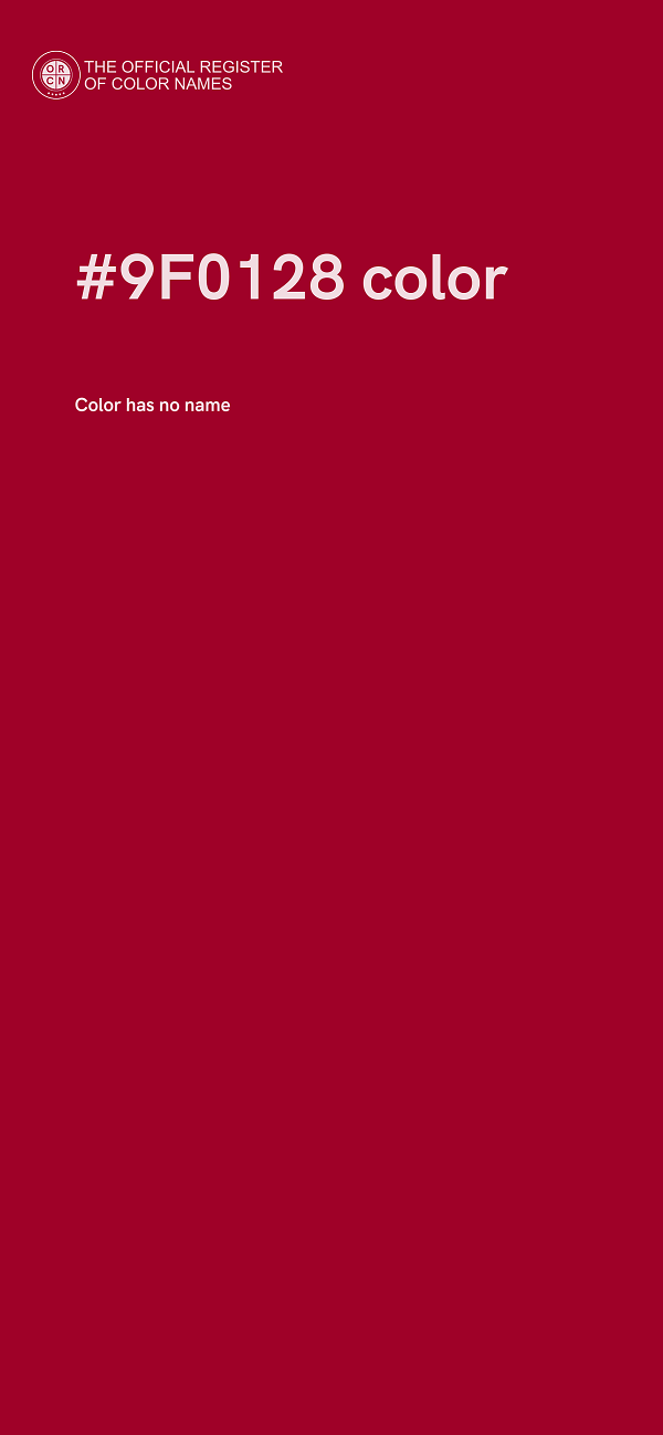 #9F0128 color image
