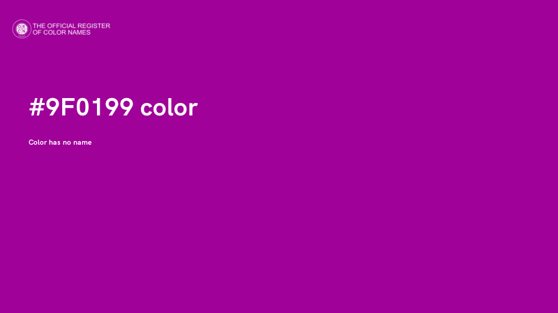 #9F0199 color image
