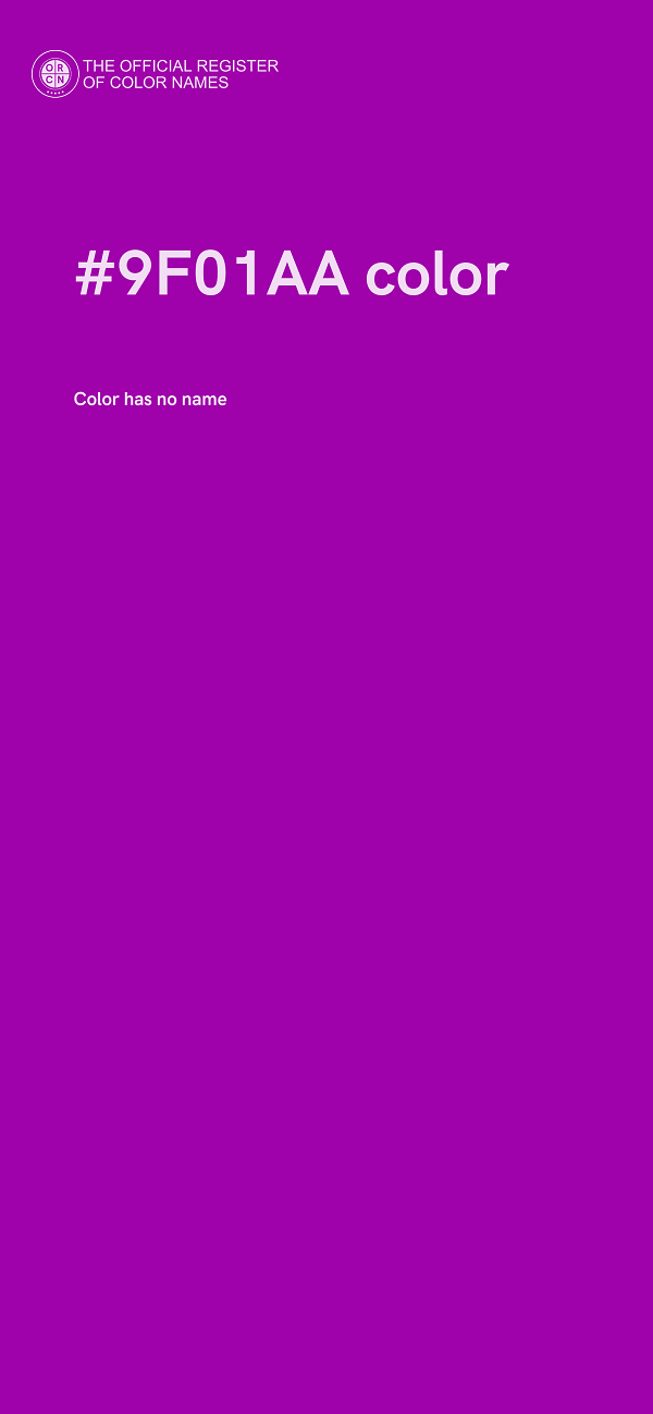 #9F01AA color image