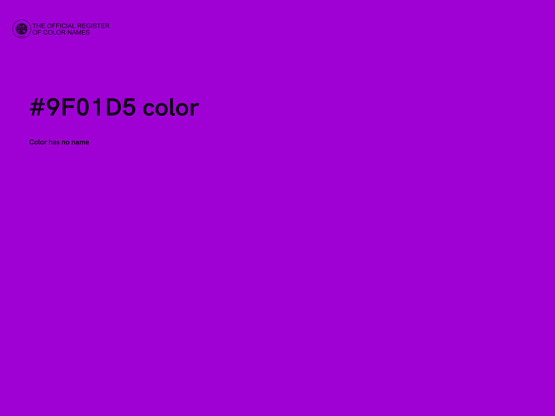 #9F01D5 color image