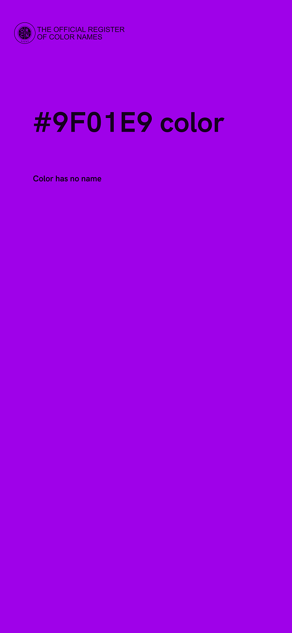 #9F01E9 color image
