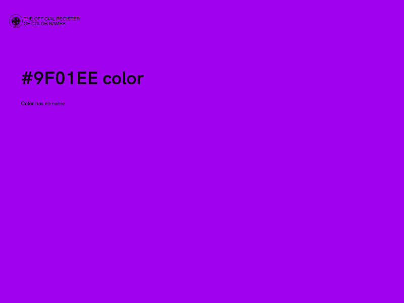 #9F01EE color image