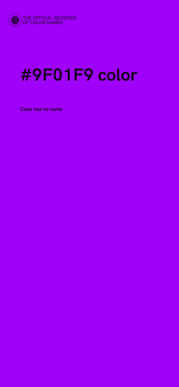 #9F01F9 color image