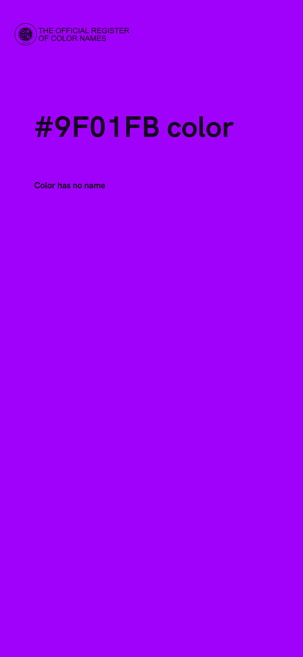 #9F01FB color image