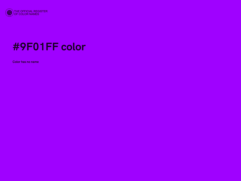#9F01FF color image