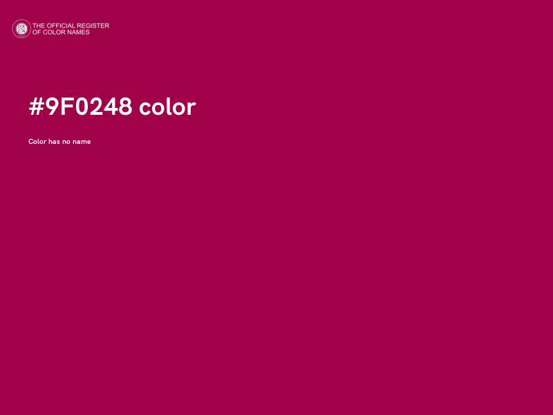#9F0248 color image