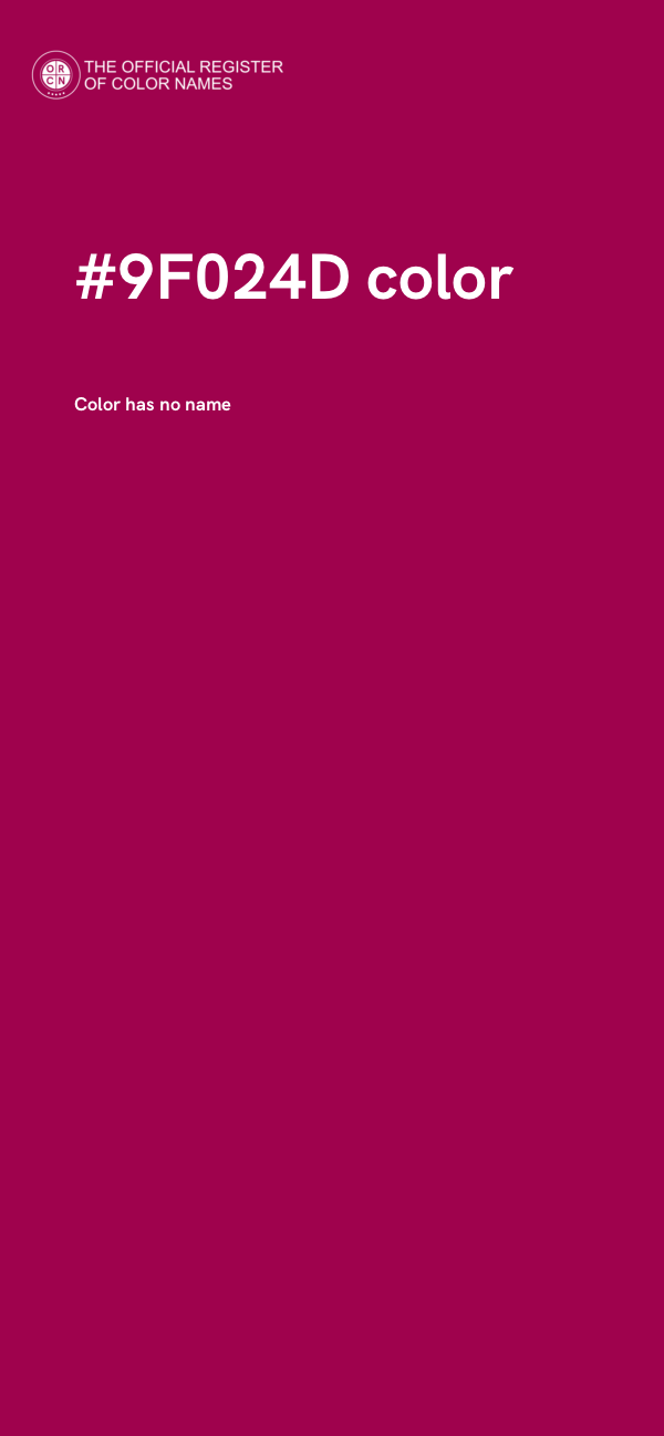 #9F024D color image