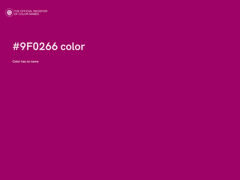 #9F0266 color image
