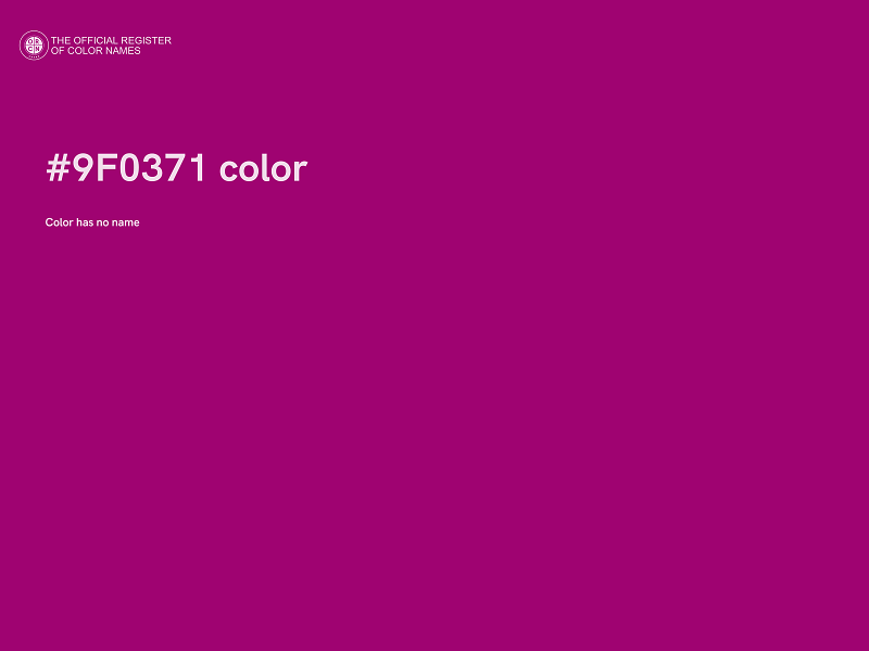 #9F0371 color image