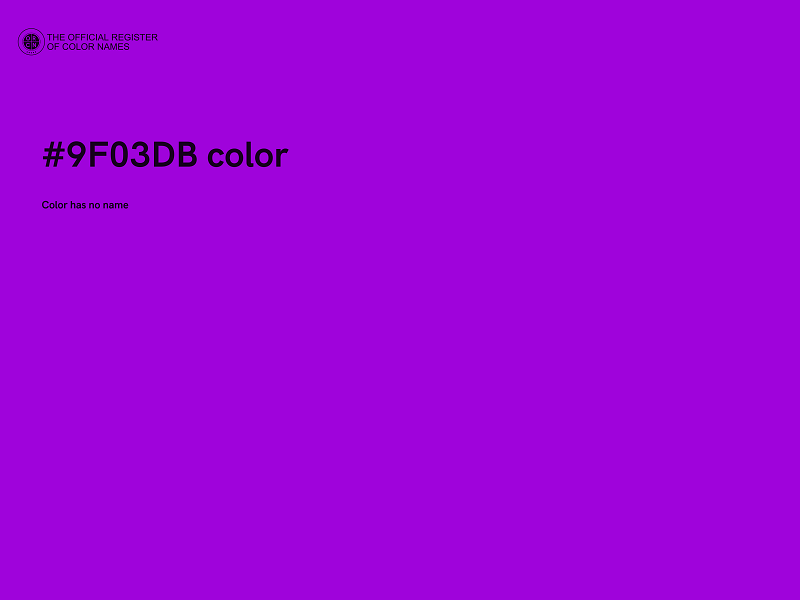 #9F03DB color image