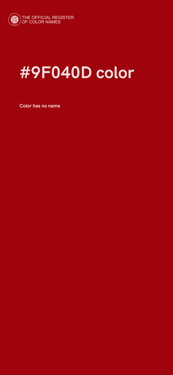 #9F040D color image