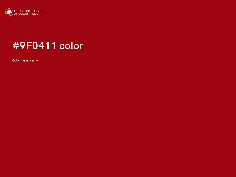 #9F0411 color image