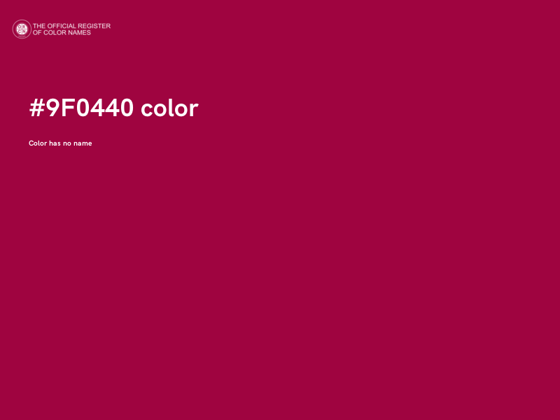 #9F0440 color image