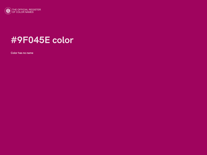 #9F045E color image