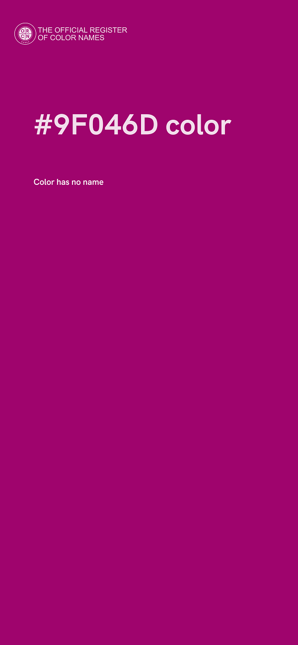 #9F046D color image