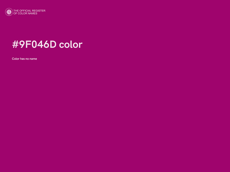 #9F046D color image
