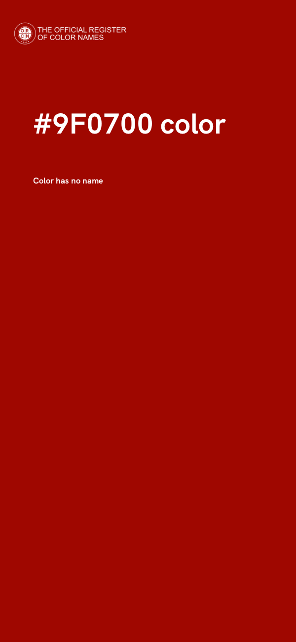#9F0700 color image