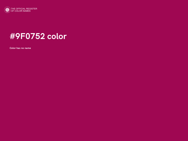 #9F0752 color image
