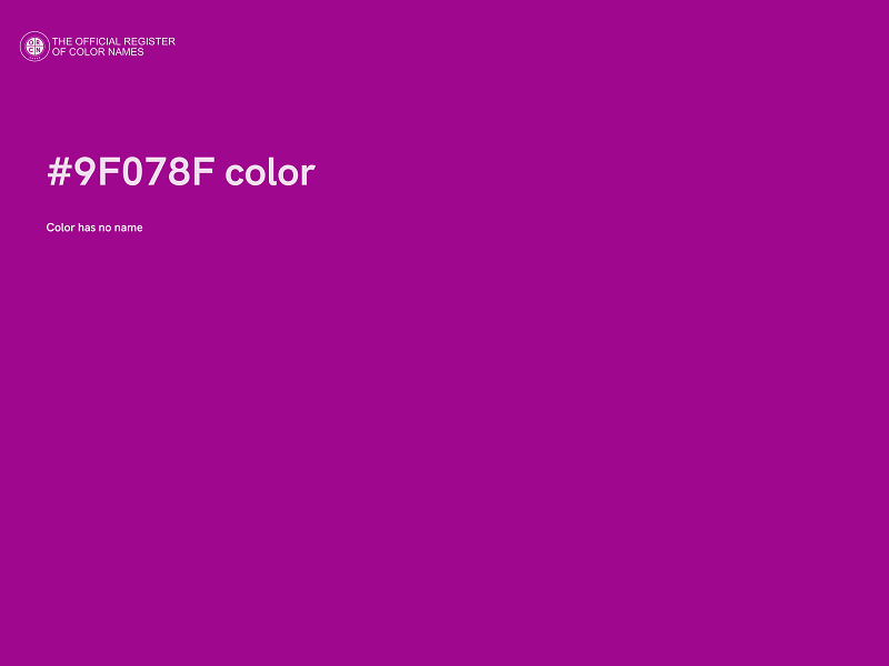 #9F078F color image