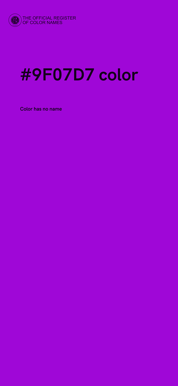 #9F07D7 color image