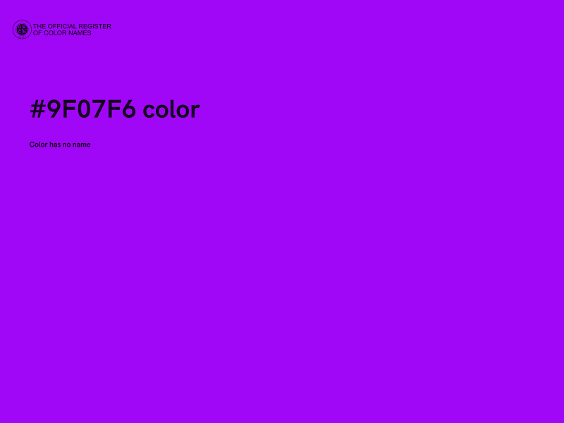 #9F07F6 color image